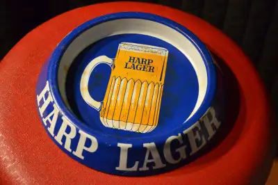 Harp Lager Beer Tray Vintage Retro Old Antique