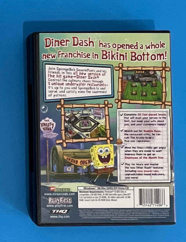 SpongeBob SquarePants Diner Dash 2007 Windows PC CD-ROM Game in PC Games in Belleville - Image 4