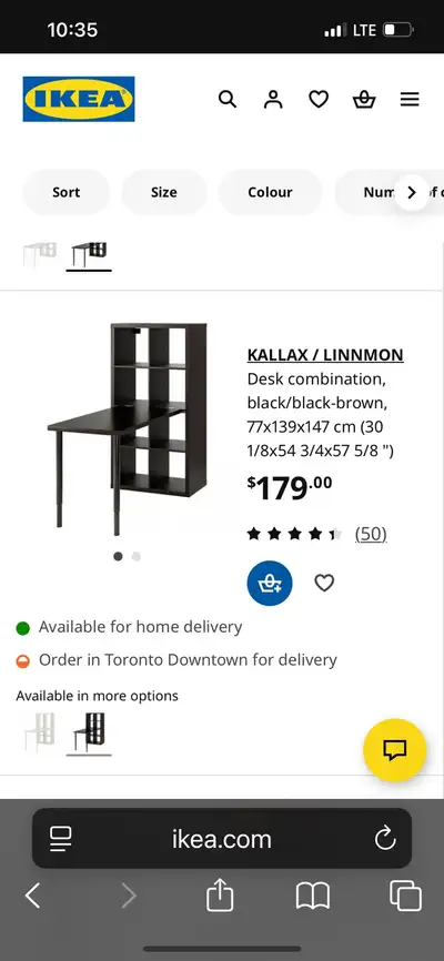 IKEA desk/shelving unit, View more