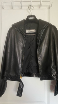 Giavanni Versace learher & snake skin jacket