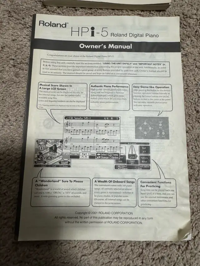 Roland HPi-5 Digital Piano in Pianos & Keyboards in St. Albert - Image 3