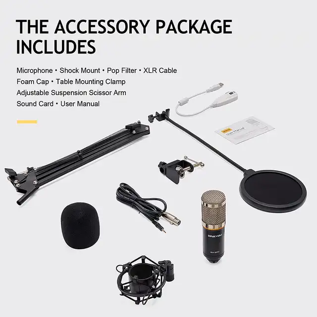 ⭐NEW! Mic Bundle, Microphone, Stand, Shock Mount and Pop Filter⭐63234832882049125