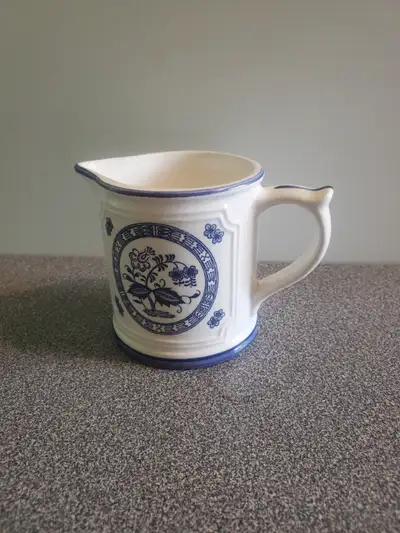 Vintage Heritage Blue Onion Pattern Creamer, Made in Japan, View more