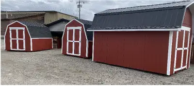 INSTOCK SPRING SALE 1- 10X12 BARN STYLE SHED $5675.00 1- 12X24 BARN STYLE SHED WITH 9X7GARAGE DOOR $...