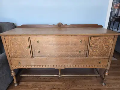 Antique Solid Wood Buffet. Not sure how old it is., View more