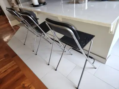 Set of 3 bar stools - Black Wood, View more