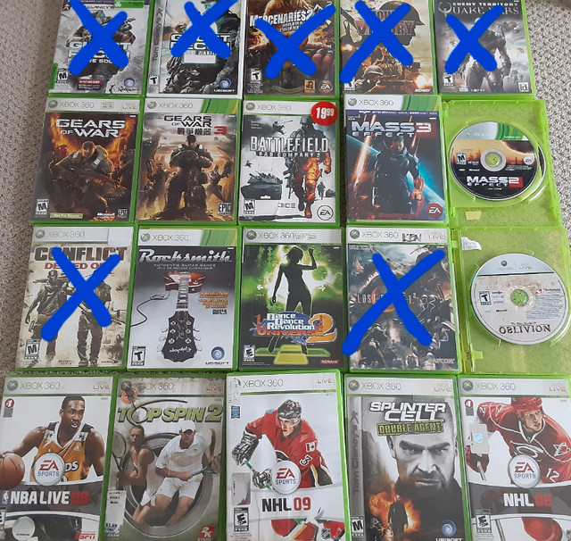 Cheap xbox 360 games $3 each. Buy 7 for $20 or all for $50 in XBOX 360 in Vancouver
