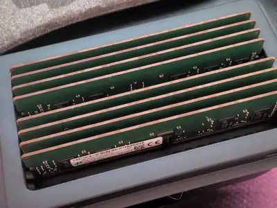 Selling 8 sticks of Micron 8GB DDR4-2400 Registered ECC Memory (RDIMM). Total of 64GB. Specification...