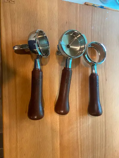 Portafilter set, 58mm, 3pcs, Pullman, Jarrah wood, used, View more