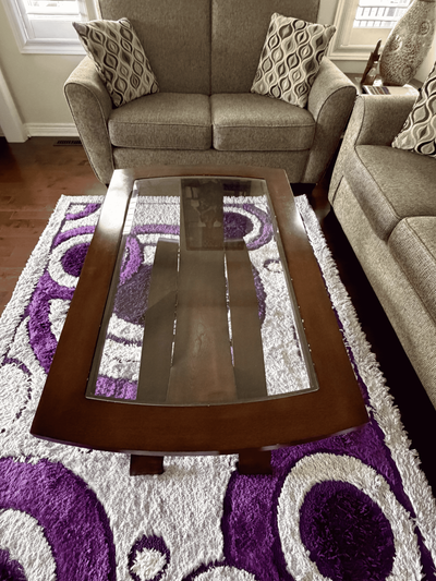Wood & Glass Coffee Table – Excellent Condition, View more