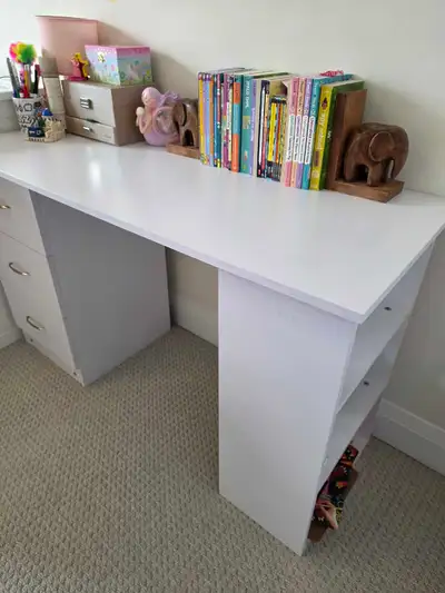 Modern White Study & Computer Desk, View more