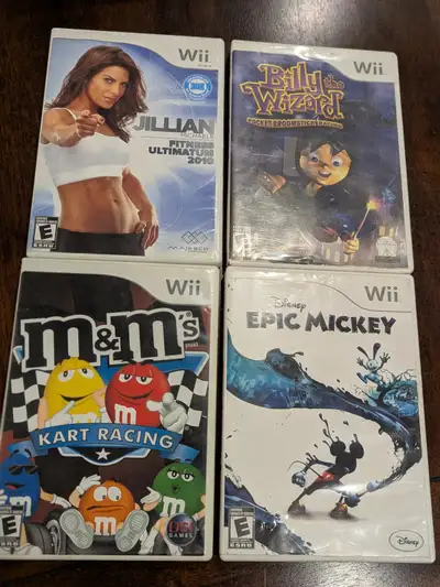 Lot of 4 Nintendo Wii Video Games, View more