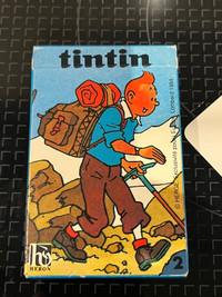 Cartes à jouer vintage de Tintin 