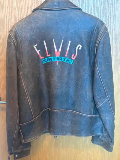 “ Elvis “ embroidered leather jacket….limited edition, View more