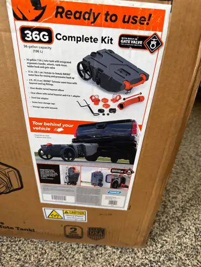 Brand new never used Camco RV waste tank kit. Has never been used. Original in sealed box
