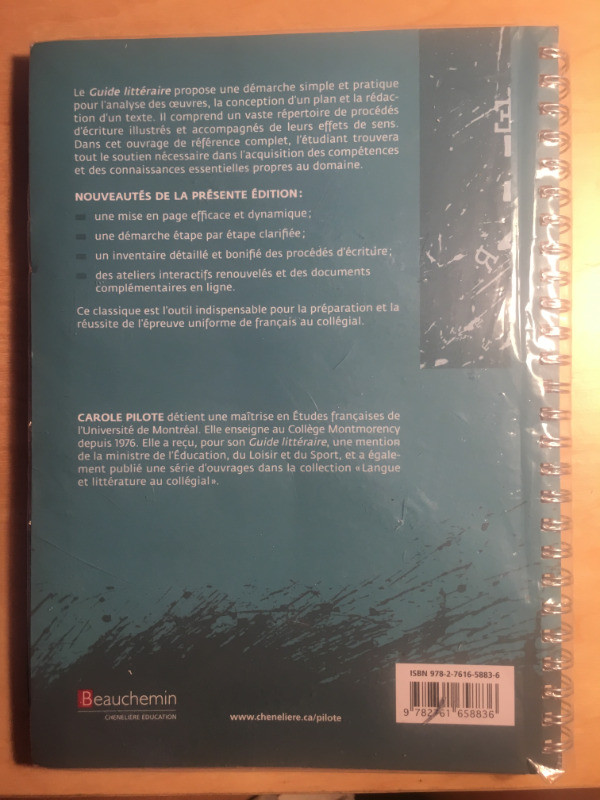 Guide Littéraire, 3e édition, Carole Pilote dans Manuels  à Longueuil/Rive Sud - Image 2
