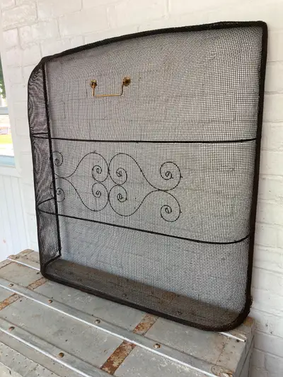 Fireplace screen for wood-burning fireplace, View more