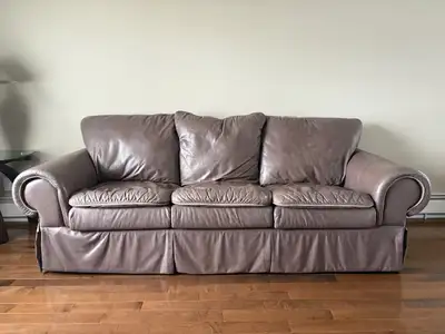 Leather Couch and Loveseat, View more