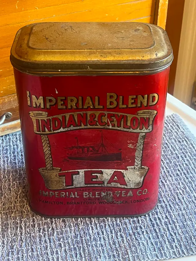 Vintage Imperial Blend Indian & Ceylon Tea Tin | Arts & Collectibles ...