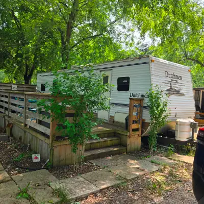 This trailer has all been redone inside. Loads of storage. Must be seen. Needs to be removed from pa...