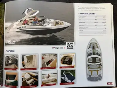 2012 LXI238 LARSON BOAT,HAS THE FOLLOWING ITEMS, 165HRS ON MOTOR,MOTOR IS 350 MAGNUM MERCRUISER WITH...
