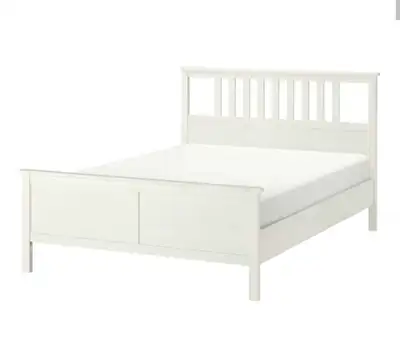 Ikea HEMNES Double Bed Frames/Slats/End Tables (Black & White), View more