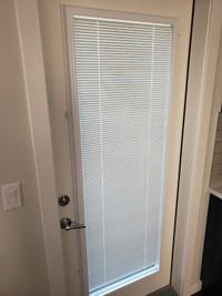 Mini blinds for garden door