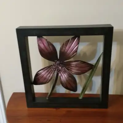 BRUTALIST STYLE METAL FLOWER WALL ART, View more