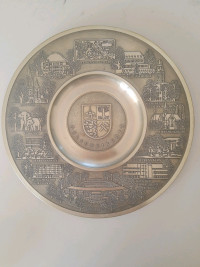 German Pewter Commemorative Plate