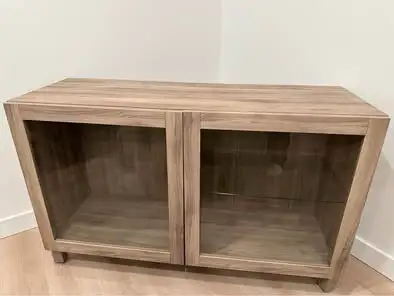 IKEA BESTA cabinet with glass doors and shelves, View more