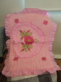 Vintage Pillow Sham Covers (Pink + Flowers)