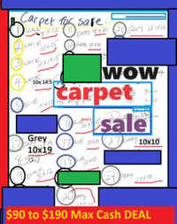 Great Money Saver CARPETS rugs SALE + Space FOR RENT 391 attwell