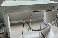 IKEA TOBIAS Chair transparent/chrome MINT cond valued at $143.75