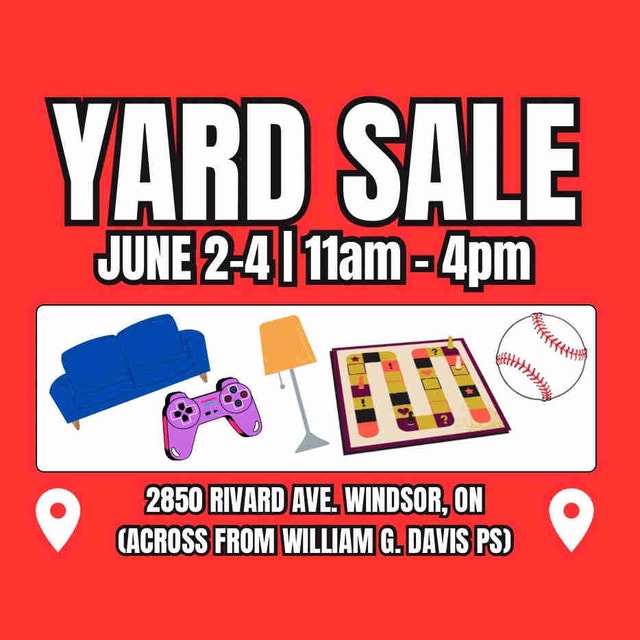 YARD SALE / MOVING SALE Garage Sales Windsor Region Kijiji