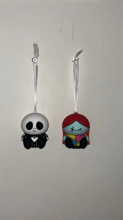 The Nightmare Before Christmas Jack & Sally Magnetic Ornaments, View more