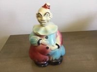 Vintage 1950’s Circus Clown Cookie Jar $40