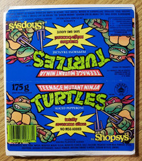 TEENAGE MUTANT NINJA TURTLES - 1991 - PRODUCT PACKAGING HEADER