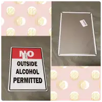 “NO OUTSIDE ALCHOHOL PERMITTED” – Indoor/Outdoor Metal Sign