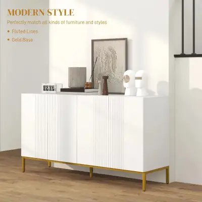Sideboard Storage Cabinet with Adjustable Shelves, Soft-Close Do, View more
