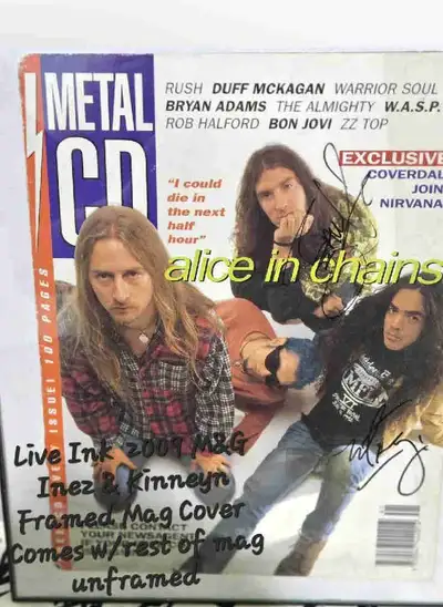 Alice in Chains Live Ink Signed Mag Cover, View more