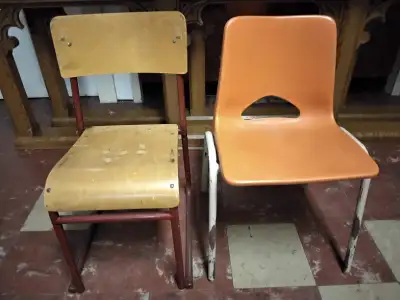 Children's chairs, wood or plastic., View more