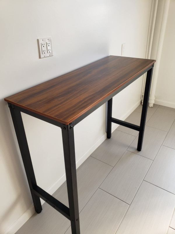 Bar Table with Solid Metal Frame,Counter Height Table Kitchen B in Dining Tables & Sets in Oshawa / Durham Region - Image 2