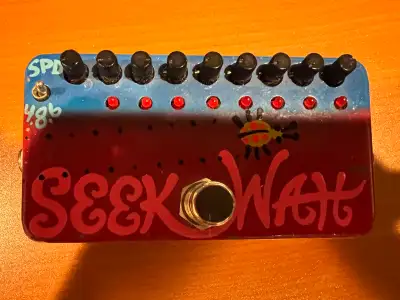 Zvex Seek Wah hand painted! Really cool pedal that you can set the knobs to different times to get c...
