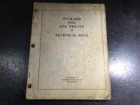 1935 1936 Packard One Twenty Technical Data Manual One-Twenty B