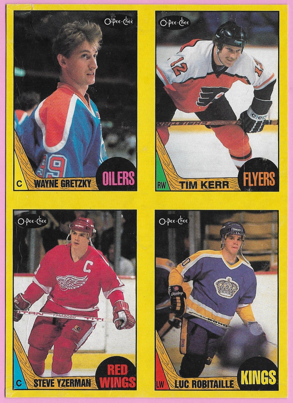 Vintage Hockey Card: 1987-88 OPC Box Bottom Panel Gretzky Kerr | Arts ...
