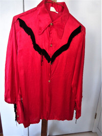 Chemise vintage  collection disco  1970  boutons or  Medium