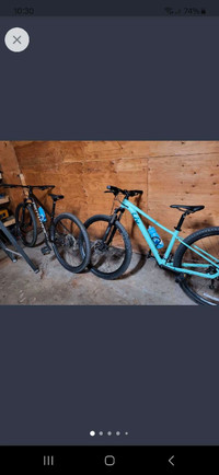 His and hers mountain bikes
