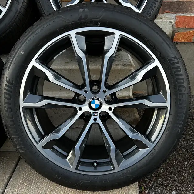 5x112 20” OEM BMW rims 699M Bridgestone summer RFT in Tires & Rims in London - Image 4