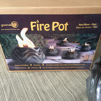 Green Earth Fire Pot ~ Purple ~ New/Unused with Fuel