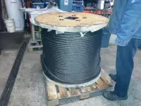 Câble d'acier 7/8'' longueur de 2500 pieds. steel cable